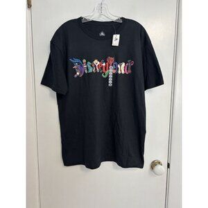 NWT Disney Parks Disneyland Villains Character Letters Black Shirt New L 2025